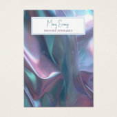 Holografisch fabric effect oorenkaart visitekaartje (Voorkant)