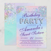 Holografisch Feest Kaart (Voorkant / Achterkant)