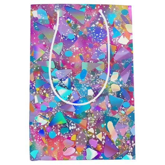 Holografisch feest uiterlijk medium cadeauzakje (Voorkant)