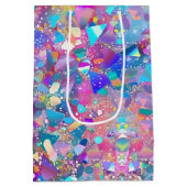 Holografisch feest uiterlijk medium cadeauzakje (Achterkant)