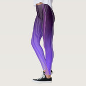Holografisch geel en Paars Sci-Fi-paneel Leggings (Links)