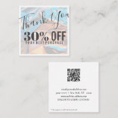 Holografisch geïnspireerde Business Discount Kaart Vierkante Visitekaartje (Voorkant / Achterkant)