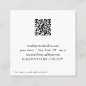 Holografisch geïnspireerde Business Discount Kaart Vierkante Visitekaartje (Achterkant)