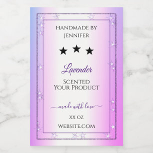 Holografisch gekleurde zilver Glitter-productlabel Voedselcontainer Etiket