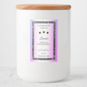 Holografisch gekleurde zilver Glitter-productlabel Voedselcontainer Etiket (Voorkant)