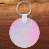 Holografisch glam Glitter Elegant Sparkle Roos Gol Sleutelhanger (Achterkant)