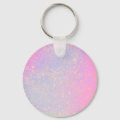 Holografisch glam Glitter Elegant Sparkle Roos Gol Sleutelhanger (Achterkant)