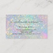 Holografisch glam Glitter Elegant Sparkles Beaukle Visitekaartje (Achterkant)