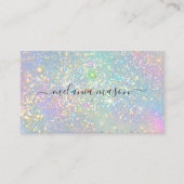Holografisch glam Glitter Elegant Sparkles Beaukle Visitekaartje (Voorkant)