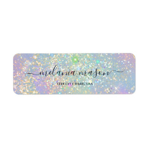 Holografisch glam Glitter Elegant Sparkles Etiket