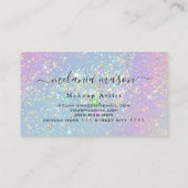 Holografisch glam Glitter Elegant Sparkles Logo Visitekaartje (Achterkant)
