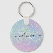 Holografisch glam Glitter Elegant Sparkles Sleutelhanger (Voorkant)