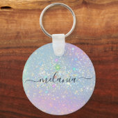 Holografisch glam Glitter Elegant Sparkles Sleutelhanger (Voorkant)