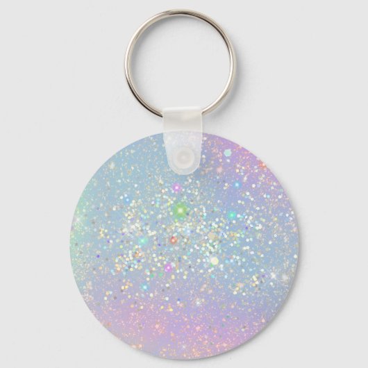 Holografisch glam Glitter Elegant Sparkles Sleutelhanger (Achterkant)