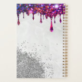 Holografisch glam Glitter Hair Makeup Planner (Achterkant)