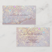 Holografisch glam Glitter Makeup Artiest Paars Chi Visitekaartje (Voorkant / Achterkant)