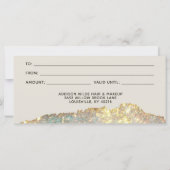 Holografisch glam Glitter Salon Cadeaubon (Achterkant)
