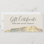 Holografisch glam Glitter Salon Cadeaubon (Voorkant)