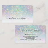 Holografisch glam Glitter Sparkles Elegant Beauty Visitekaartje (Voorkant / Achterkant)