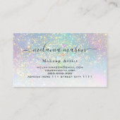 Holografisch glam Glitter Sparkles Elegant Beauty Visitekaartje (Achterkant)