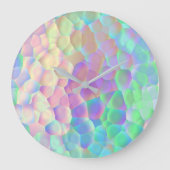 Holografisch glazen patroon, iriserende kleuren grote klok (Voorkant)