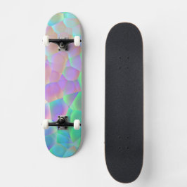 Holografisch glazen patroon, iriserende kleuren persoonlijk skateboard