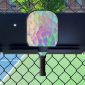 Holografisch glazen patroon, iriserende kleuren pickleball paddle