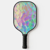 Holografisch glazen patroon, iriserende kleuren pickleball paddle (Achterkant)