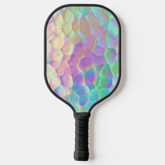 Holografisch glazen patroon, iriserende kleuren pickleball paddle (Achterkant)