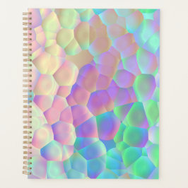 Holografisch glazen patroon, iriserende kleuren planner