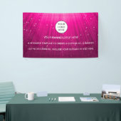 Holografisch glinsterende opaal iriserende bedrijf spandoek (Beurs)