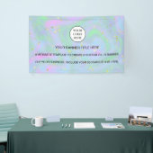 Holografisch glinsterende opaal iriserende reclame spandoek (Beurs)