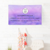 Holografisch glinsterende opaal iriserende reclame spandoek (Insitu)