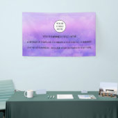 Holografisch glinsterende opaal iriserende reclame spandoek (Beurs)