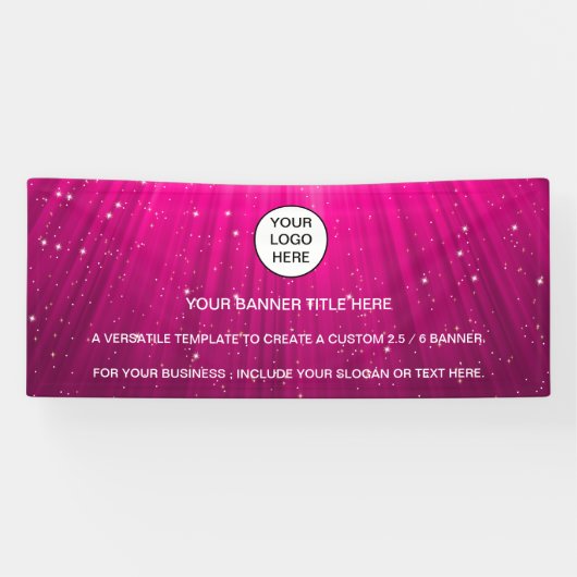 Holografisch glinsterende opaal iriserende reclame spandoek (Horizontaal)
