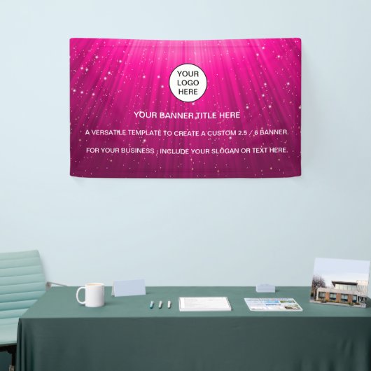 Holografisch glinsterende opaal iriserende reclame spandoek (Beurs)