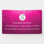 Holografisch glinsterende opaal iriserende reclame spandoek (Horizontaal)