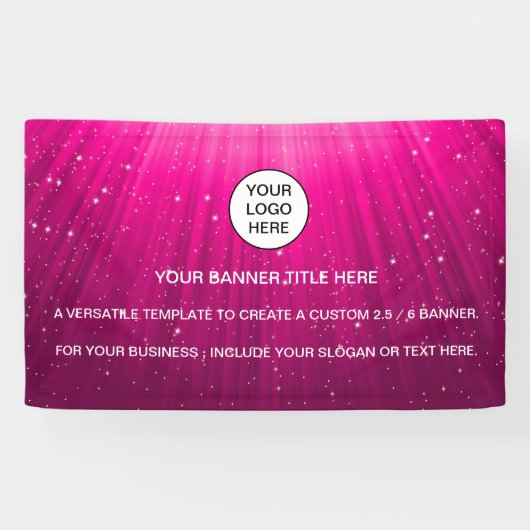 Holografisch glinsterende opaal iriserende reclame spandoek (Horizontaal)