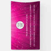 Holografisch glinsterende opaal iriserende reclame spandoek (Verticaal)