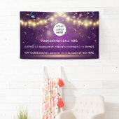 Holografisch glinsterende opaal iriserende reclame spandoek (Insitu)