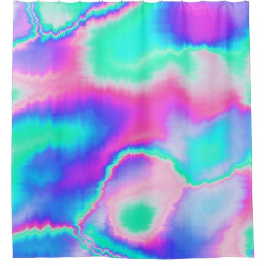 Holografisch glitch douchegordijn (Voorkant)