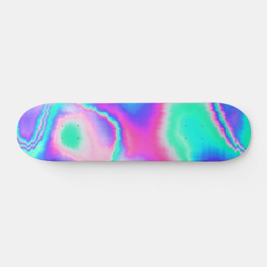 Holografisch glitch persoonlijk skateboard (Horizontaal)