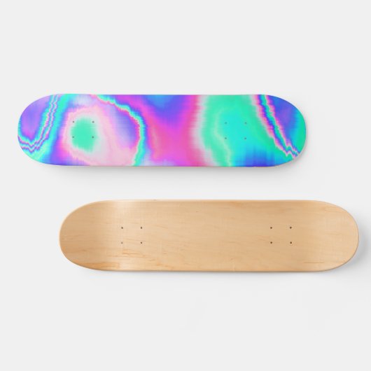 Holografisch glitch persoonlijk skateboard (Horizontaal)
