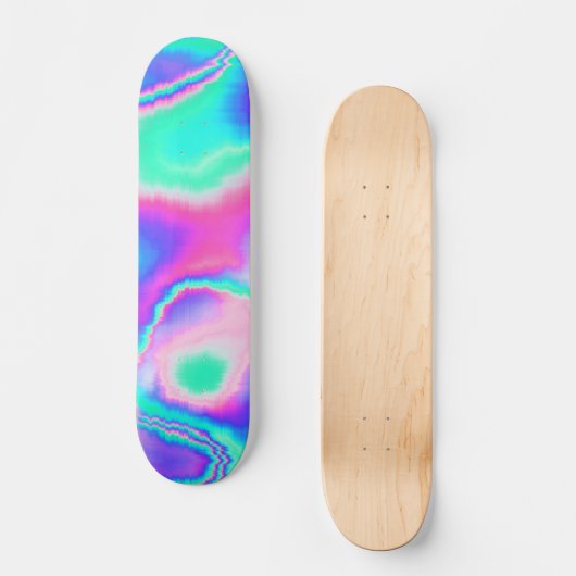Holografisch glitch persoonlijk skateboard (Voorkant)