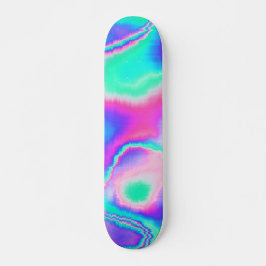 Holografisch glitch persoonlijk skateboard (Voorkant)