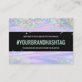 Holografisch glitter Bedankt voor de korting op he Klantenkaartje (Achterkant)