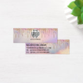 Holografisch Glitter Drip Hoop Veroorbaar Logo-bee Mini Visitekaartjes (Bureau)