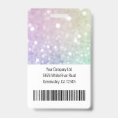  holografisch glitter Girly Glamoureus Badge (Back)