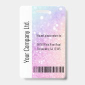  holografisch glitter Girly Glamoureus Badge (Achterkant)