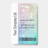 holografisch glitter Girly Glamoureus Badge (Back)